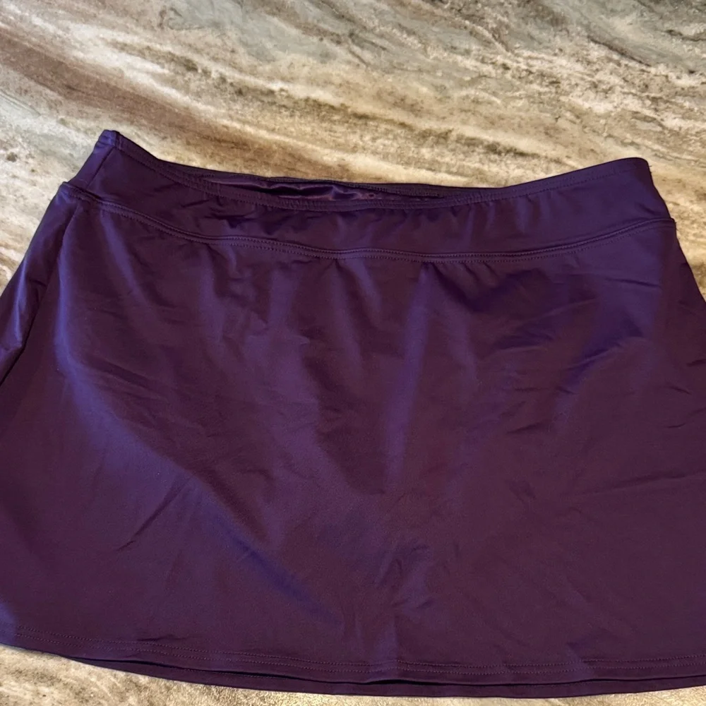 Lands' End Purple Swim Mini Skirt - Picture 4 of 4